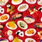 Seamless Japanese food pattern