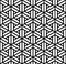 Seamless japanese pattern shoji kumiko in black and white.