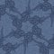 Seamless jeans background with black floral pattern.