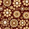 seamless jewelry background with golden brooches with precious stones