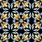 Seamless jewelry pattern with blue gems