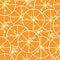 Seamless juicy colorful orange slices vector pattern