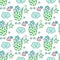 Seamless kawaii child pattern with cute doodles.