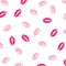 Seamless kiss and lips pattern background