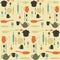 Seamless kitchen pattern