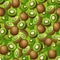 Seamless kiwi fruit pattern