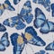 Seamless knitted butterflies pattern