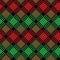 Seamless knitted pattern in black, green and red colors