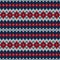 Seamless knitted pattern in Fair Isle style