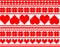 Seamless knitted valentine pattern