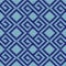 Seamless knitting geometrical pattern in blue hues