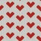Seamless knitting pattern with Hearts