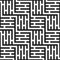 Seamless labyrinth print. Vector monochrome illustration. Original puzzle pattern.