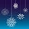 Seamless lace snowflakes on on threads background