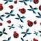 Seamless Ladybug pattern