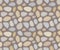 Seamless laid river stone pattern in natural tones.