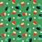 Seamless leaves pattern. Christmas colors