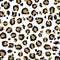 Seamless leopard pattern with gold glitter design
