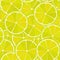 Seamless lime or lemon vector pattern. Minimalistic food background. Vitamins repeatable texture.