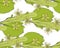 Seamless linden pattern. Ornament of a branch of a Tilia tree. Background of a basswood. limetree or tree.