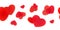 Seamless line of hearts for decoration, framing, edging, bordering, skirting