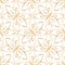 Seamless linear golden flower pattern