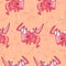 Seamless little dragon pattern.