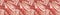 Seamless long banner, Fresh pork sliced small portions. Raw bacon background
