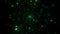 Seamless loop abstract green meteoric shower light streaks effect animation. space travel, music performance. animation