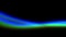 Seamless loop animation. Abstract colorful wavy background in blue color on black backdrop.