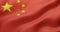 Seamless loop animation of the Chinese flag