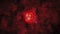 Seamless loop animation for motion graphics abstract red fire cosmos planet or power energy fusion atom