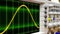 Seamless loop animation. moving sine wave on an oscilloscope