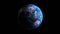 Seamless loop footage of planet earth whole round 3D orbital rotation