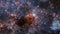 Seamless loop galaxy exploration through outer space towards glowing milky way galaxy. 4K looping animation.