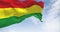 Seamless loop in slow motion of Bolivia national flag waving in the wind