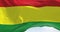 Seamless loop in slow motion of Bolivia national flag waving in the wind