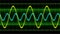 Seamless looping animation oscillogram sine waves