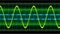 Seamless looping animation oscillogram sine waves