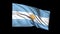 Seamless looping Argentina flag waving in the wind,Alpha channel is included