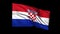 Seamless looping Croatia flag waving in the wind,Alpha channel is included