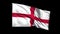 Seamless looping England flag waving in the wind Alpha channel is included