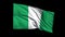 Seamless looping Federal Republic of Nigeria flag