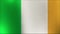 Seamless looping high definition video closeup of the Irish flag, 4K