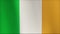 Seamless looping high definition video closeup of the Irish flag, 4K