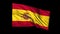 Seamless looping Kingdom of Spain flag waving in t