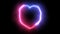 Seamless Looping Neon Heart Frame for Valentines Day