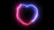 Seamless Looping Neon Heart Frame for Valentines Day