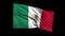 Seamless looping United Mexican States flag waving