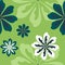 Seamless lush green floral pattern
